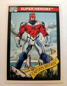 Marvel Universe Super Heroes Karte #40, Captain Britain, 1990, Impel, MCU - Bild 1 von 2