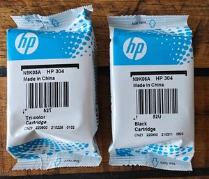 Cartouche HP 304 Tri-color + HP 304 Black (Original HP) - Photo 1/1