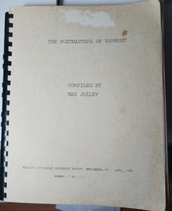 The Postmasters of Vermont, Ausgabe 1986 von Max Jolly - Bild 1 von 1