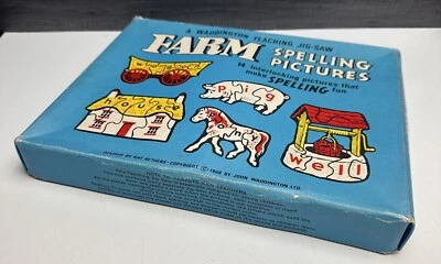 Vintage Waddington Ltd 1968 Teaching Jig-Saw 14 Interlocking Farm Spell Complete - Image 1 of 4