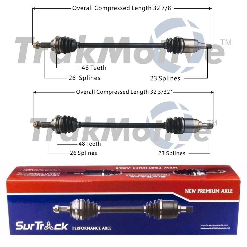 SurTrack Pair Set of 2 Rear CV Axle Shafts For Toyota Venza AWD 2009-2015 - Image 1 of 1