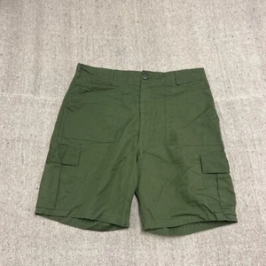 Vintage OG 507 Shorts Mens 36 Green 1970s Modified Cargo Trousers Utility - Picture 1 of 10