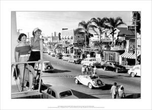 Surfers Paradise Retro A2 Art Print – Pacific Highway 1957 – 59 x 42 cm Poster - Picture 1 of 3
