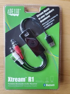 Adesso Xtream R1 Portable Bluetooth Audio Receiver -Stream Music To Speakers New - Picture 1 of 4