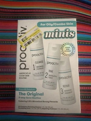Proactiv Limpiador de Acné Tónico Tratamiento Sistema de 3 piezas Mini Set Kit de Inicio 3 x 1 oz Foto 1 de 2