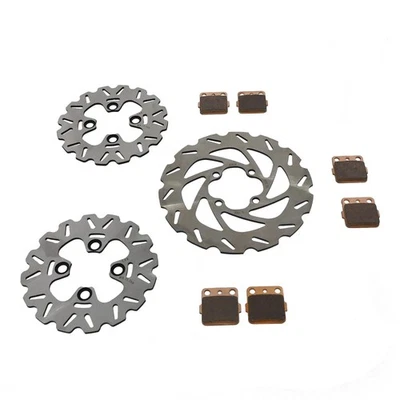 Rotores de freno y pastillas de freno delanteros y traseros RipTide 2001-2005 Yamaha Raptor YFM660 Foto 1 de 4