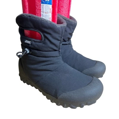 BOGS черный молодежный размер 6 с подкладкой грязи/снега ботинки - Изображение 1 из 4