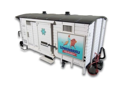 LGB 42310 Lowenbrau Boxcar Freight Car 2 Axle Sound Scale G Boxcar - Image 1 of 4