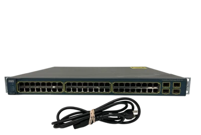 WS-C3560-48PS-S Cisco Catalyst 3560-48PS Switch Used Includes Rack Mounts - Image 1 of 4