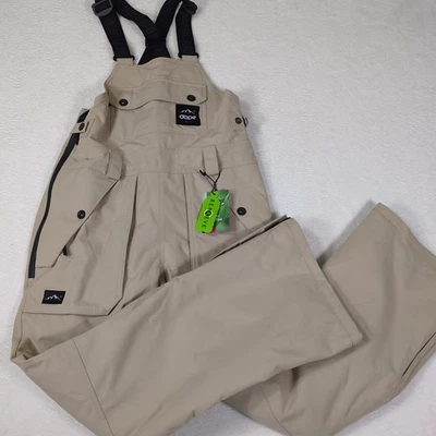 Dope Notorious B.I.B. 女式 XS 码滑雪滑雪板围兜棕褐色卡其色绝缘  — 第 1/4 张图片