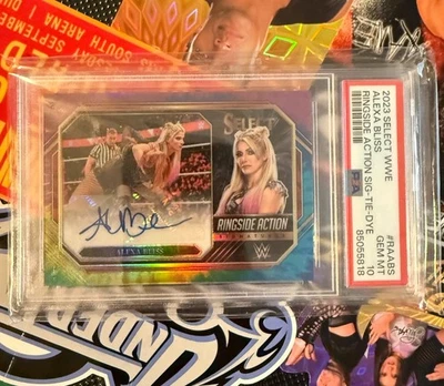 2023 Select WWE Ringside Action Signatures  TIE DYE Alexa Bliss  PSA 10 💎 /25 - Image 1 of 2
