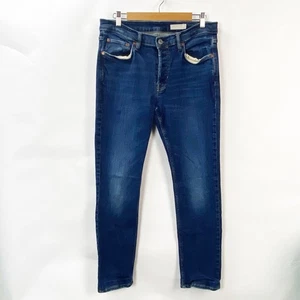 AllSaints Rex I Slim Straight Button Fly Dark Wash Men’s Jeans W32 - Picture 1 of 8