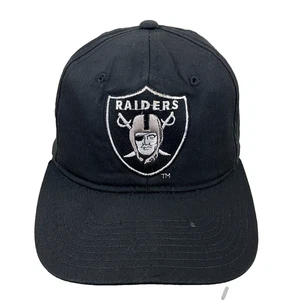 Vintage Oakland Raiders Hat Cap Snapback 90s Starter Black Twill Shied LA Mens - Picture 1 of 11
