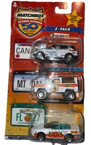Lot Of 3 Matchbox Across America 50th Birthday Canada, Montana & Florida New IP - Picture 1 of 12