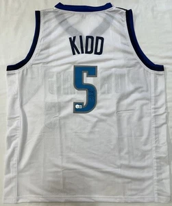Camiseta deportiva firmada auténtica autografiada por Jason Kidd de los Dallas Mavericks Beckett certificado de autenticidad - Imagen 1 de 8