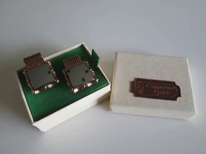 COPPERCRAFT GUILD HEMATITE CUFFLINKS - Picture 1 of 4