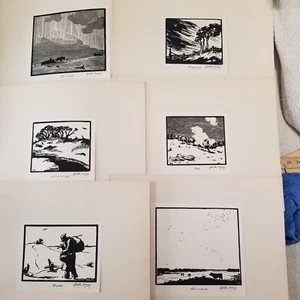 12 RODOLPHE DUGUAY PRINTS FROM THE BIOS GRAVES SET EXCELLENT COND - Picture 1 of 14