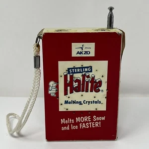 Sterling Halite Melting Crystals Weather Transistor Radio AK ZO. Original Strap. - Zdjęcie 1 z 8