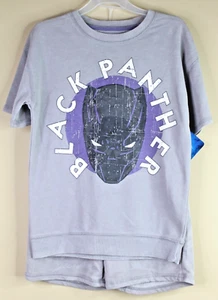 Black Panther Marvel Avengers Boys Graphic Top and Short Set Size 8 - Picture 1 of 7