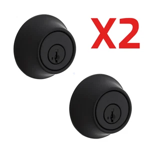x2 Kwikset Serie 660 514 SMT RCAL/5303 Deadbolt, 3 grados, llave con llave, zinc, alfombrilla - Imagen 1 de 6