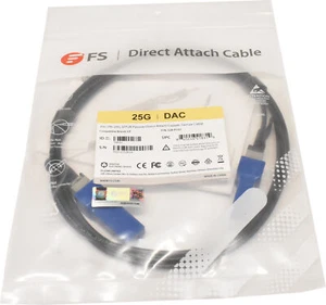 Câble DAC Twinax passif FS S28-PC02 2m 25GbE SFP28 NEUF - Photo 1/3