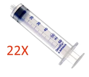 Lot de 22 Seringues OMNIFIX 3 corps BBRAUN 50/60 ml Lueur Lock - Foto 1 di 1