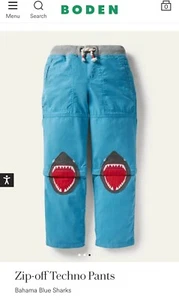 Mini Boden Shark Zip Techno Pants NWT - Picture 1 of 8