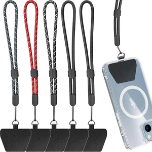 Cordon de Téléphone Portable, Lot de 5 Bracelet de Téléphone Réglable avec 5 Pack Attache Téléphone - Photo 1 sur 12