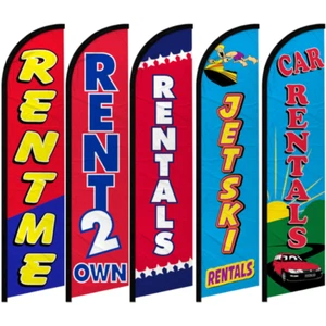 Rentals Windless Advertising Swooper Flag Car Rentals Rent to Own - Picture 1 of 7
