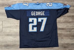 Vintage Champion Eddie George # 27 Tennessee Titans Football Jersey Men 48 XL 