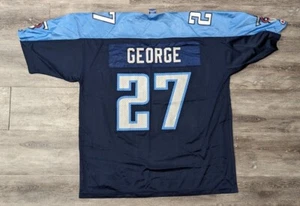 Vintage Champion Eddie George # 27 Tennessee Titans Football Jersey Men 48 XL - Picture 1 of 9