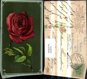 263874,Künstler Ak Blumen Rote Rose Blüte Slava Anne pub EAS  - Picture 1 of 1