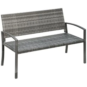Polyrattan Gartenbank PU Rattan Bank 2-Sitzer Sitzbank Rattanmöbel Stahlrahmen - Bild 1 von 19
