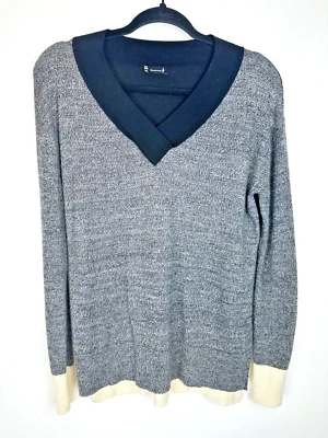 Suéter SMARTWOOL Para Mujer Cuello en V Manga Larga Gris Mezcla de Lana Merino Capa Base Foto 1 de 4