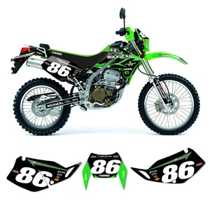 2004-07 Kawasaki KLX 250 Rockwell PHNX Carreras Motocross Motocicleta de Suciedad Placas de Número - Imagen 1 de 3