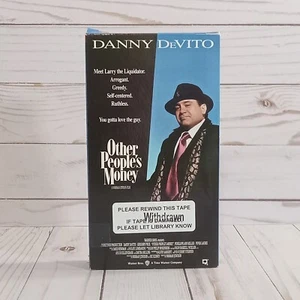 Other Peoples Money VHS Tape 1991 Comedy / Drama Danny DeVito Gregory Peck - Picture 1 of 12