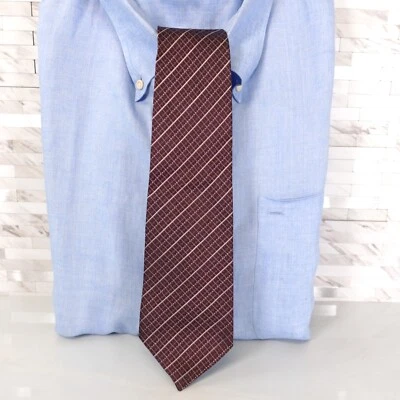 Vestido formal masculino COMME CA ISM gola redonda xadrez seda luxo Borgonha Japão - Imagem 1 de 4