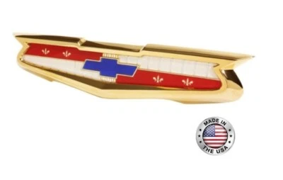 Trim Parts Trunk Emblem & Bezel Assembly For 1957 Bel Air Del Ray 150 210 6 Cyl - Image 1 of 4