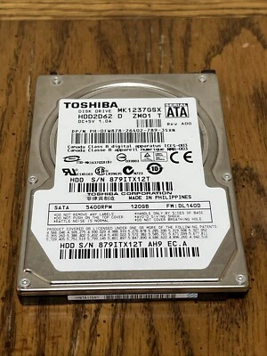 TOSHIBA | HITACHI |  120GB 2.5" SATA MK1237GSX LAPTOP HDD - Image 1 of 4