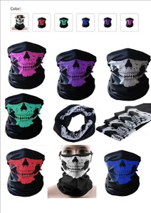 Máscara facial de neón bufanda unisex talla única tela gótica Halloween UK PPE - Imagen 1 de 13
