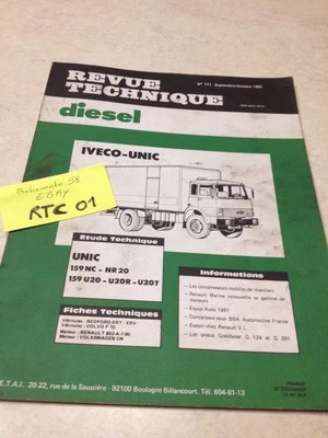 Revue Technique Automobile Diesel Camion Iveco Unic 159NC NR20 159U20 R T - Photo 1/4