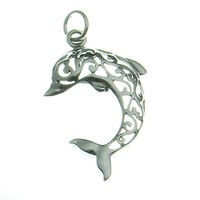 Keltischer Delfin Anhänger 925er Silber Schmuck - Neu