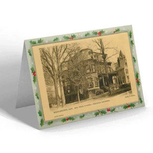 CHRISTMAS CARD Vintage Connecticut USA - Middletown. Beta Theta Pi House - Bild 1 von 1