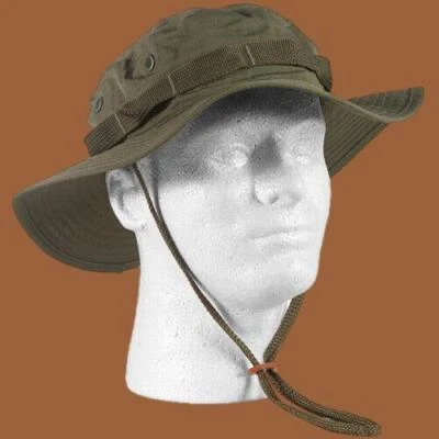 OD Green Jungle Boonie Hat Type II Tropical U.S Military NYCO Ripstop USA Made - Image 1 of 4