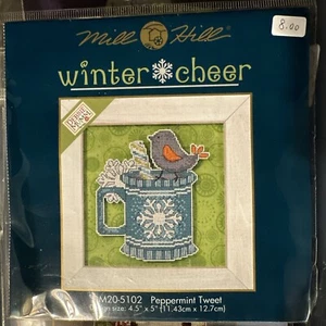Mill Hill Winter Cheer Peppermint Tweet DM20-5102 Debbie Mumm Beaded Design - Picture 1 of 4