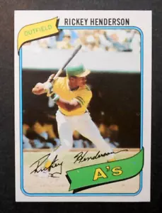 1980 Topps #482 RICKEY HENDERSON Oakland Athletica RC EXMT/NM ROOKIE - Foto 1 di 2