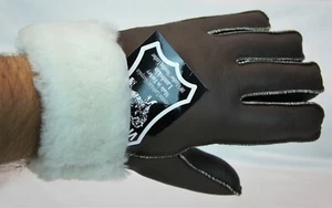 4 COLORS REAL GENUINE SHEEPSKIN SHEARLING LEATHER GLOVES UNISEX Fur Winter S-2XL - Picture 1 of 16