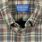 Pendleton Sir Pendleton Shirt Men Large Button Wool Plaid Long Sleeve Brown