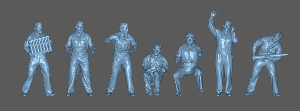 Peddinghaus 3 D Druck 1/48 48301 7 Uomo U-Boat Equipaggio No 5 - Immagine 1 di 2