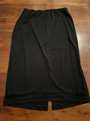 Falda Pull On Carol Anderson Collection Mujer Negra Elástica Talla Grande Foto 1 de 4